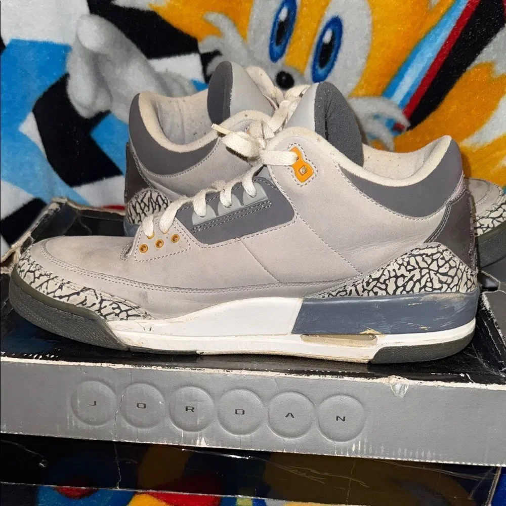 Air Jordan 3 Cool Gray Sneakers White - Picture 10 of 16